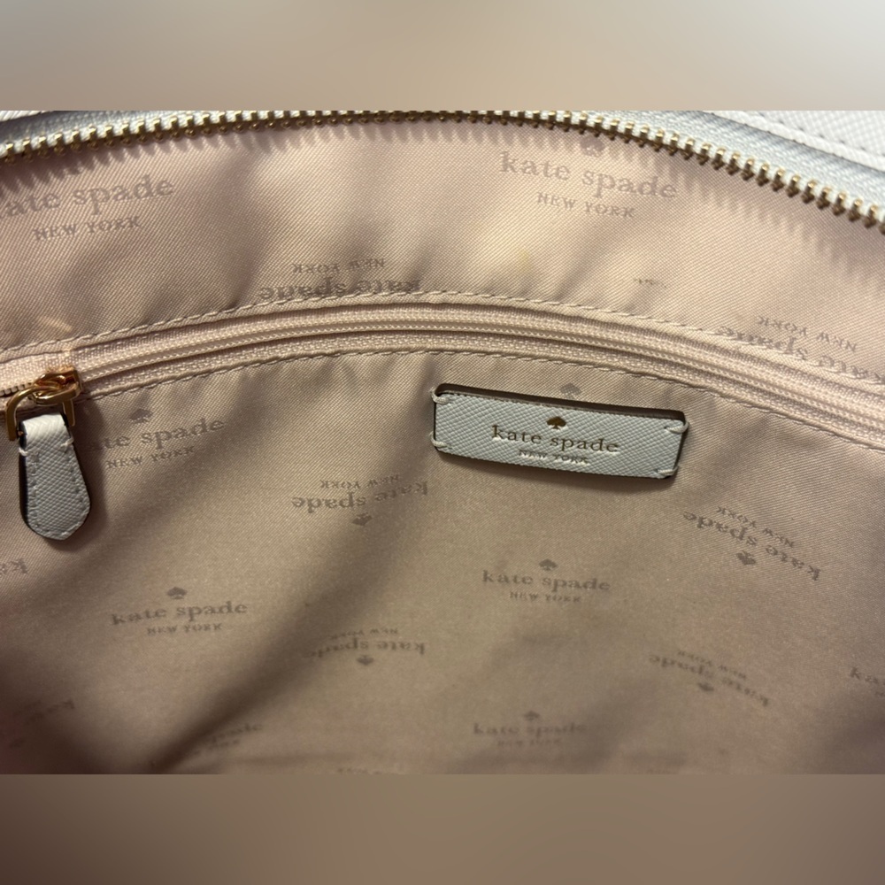 Kate Spade Blue Daily Tote Top Zipper Closure Front Slip Pocket Gently Used EUC - Picture 12 of 17